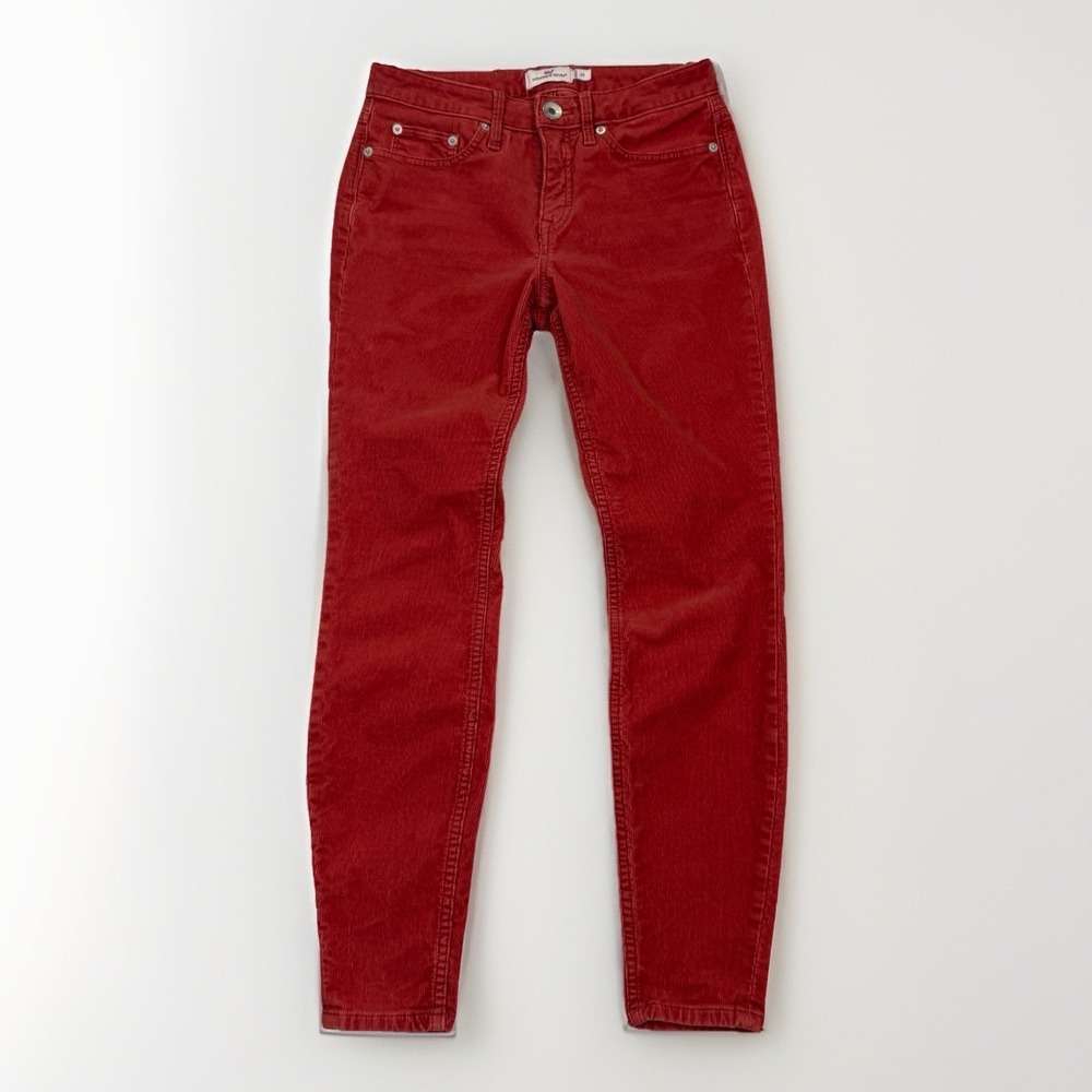 Vineyard Vines High Rise Skinny Corduroy Pants Women's Size 25 Rosewood Preppy